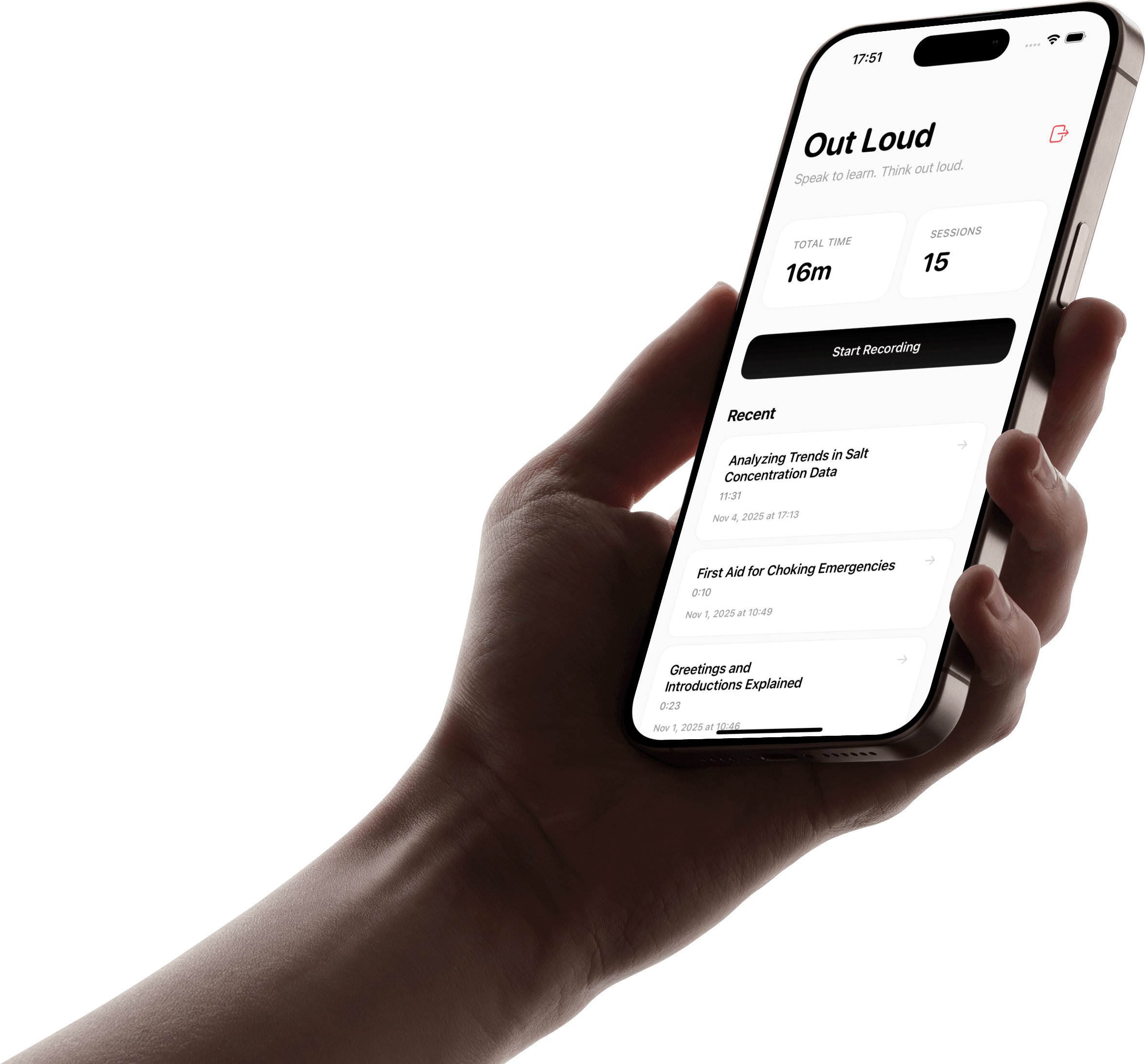Out Loud App Screenshot